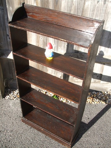 Antique oak bookcase useful - ,