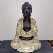 Pre owned  Resin Painted Buddha Sculpture Figurine