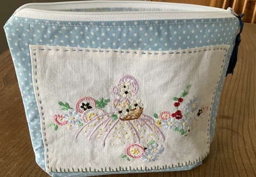 Handmade makeup bag recycled - bag,,