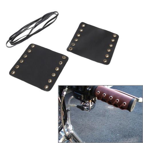 Motorcycle leather hand grips - leather,