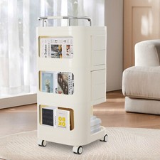 Cream Color Nightstand Movable
