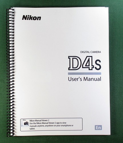 Nikon d4s user - user's, manual: