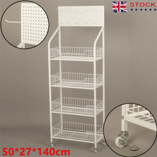 White Shop Retail Shelf Wire