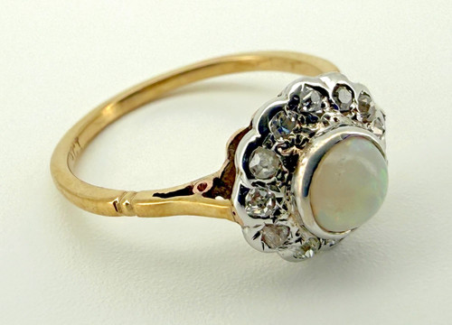 9ct gold single - single, opal