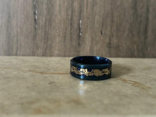 Blue silver tone dragon - blue,