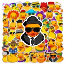 50pcs Rubber Duck Stickers Set