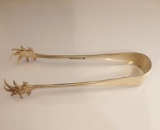 Goldsmiths & Silversmiths Silver Plated Claw Sugar Tongs