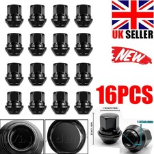 16X Black Alloy Wheel Nuts Fit