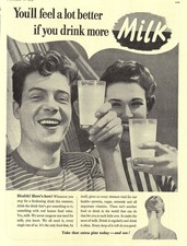 1954 Milk Marketing Board Advert for 'Drink More Milk' Vintage Original Print Ad
