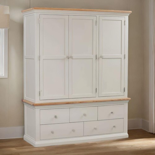 Painted triple wardrobe - triple,