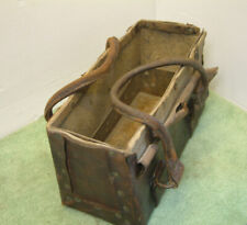 Vintage Leather Clad Steel Tool Box / Instrument Case Suitable for Restoration