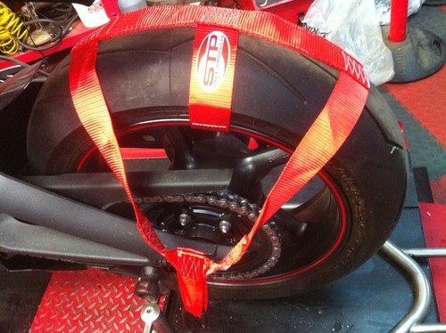 Red secure motorbike - red,