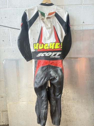 Race worn scott leathers - race,