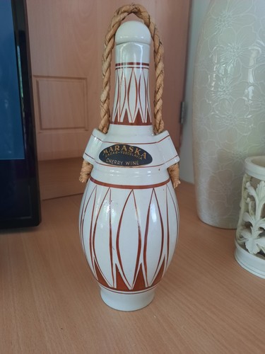 Vintage ceramic wine bottle - wine,