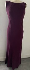 Monsoon Burgundy Cowl Neck Bias Cut Maxi Slip Dress UK Size 12