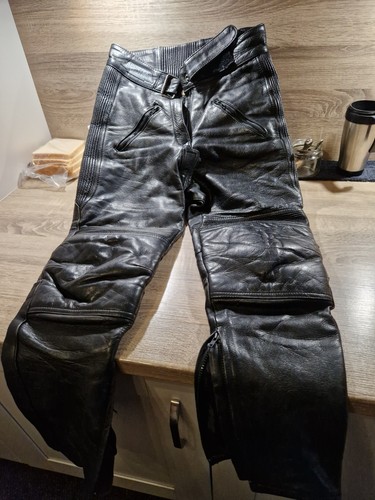 Black leather motorcycle - black,