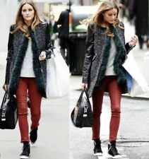 SALE £30 ~ BLOGGERS FAVOURITE ~ ZARA ~ OLIVIA PALERMO LEATHER SLEEVE BOUCLE COAT