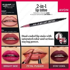 AVON MARK. 2 IN 1 LIP TATTOO STAIN LINER AND FILL LIQUID MAKEUP *VARIOUS SHADES*