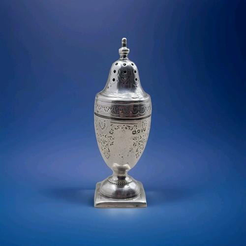 Victorian solid silver pounce - solid,