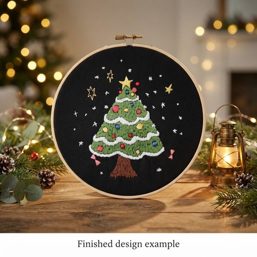 Christmas tree embroidery - tree,