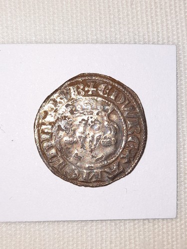 Edward hammered silver penny - hammered,