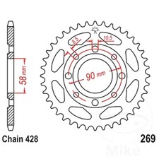 Rear Sprocket 49 T 428 P
