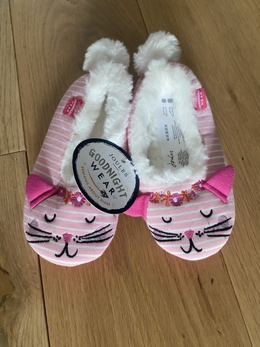 Joules girls cat slippers - girls,
