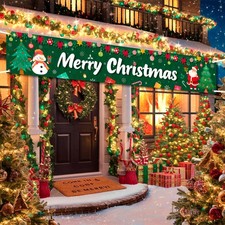Large Merry Christmas Banner