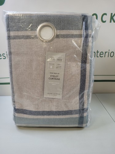 John lewis afton check - check, navy