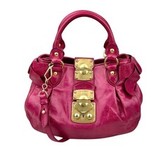 Miu Miu Vitello Lux Mini Bow Bag