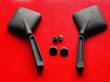 MOTOVESPA TX200 PAIR OF USED SQUARE TYPE MIRRORS WITH RUBBERS AND LOCKING NUTS