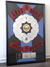 Large Original Guns N' Roses RIAA Appetite For Destruction Award Presented to