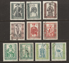 Poland 1959 Provincial Costumes (1st series) perforated singles o/FU SG 1132-41