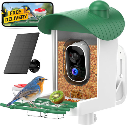 Bird feeder with camera - with,