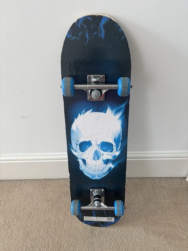 Skull head blue - blue, and