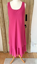 '  CATTIVA lined layered pink sleeveless floaty midi dress Size 16
