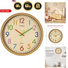 Silent Kids Wall Clock 12 Inch