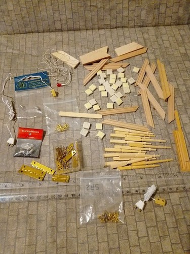 Dolls house spindles tiles - house,