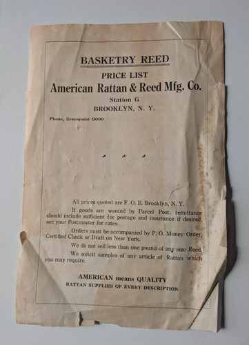 American rattan reed - american, mfg