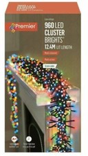 Premier 960 LED Cluster Indoor Outdoor Multi-Action Christmas Tree Lights MULTI