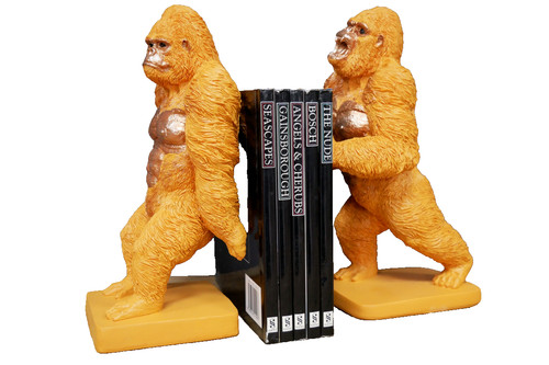 Pair yellow gorilla - yellow, resin
