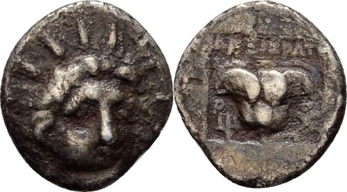 Caria hemidrachm 229 205 - hemidrachm, 12mm