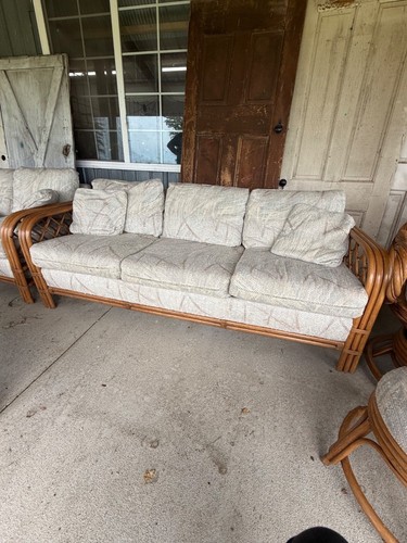 Vintage rattan sofa set 7 - vintage,