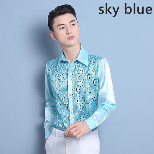 Men sequin top - men, shirt