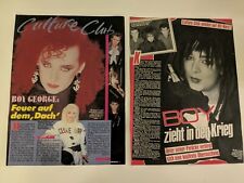 BOY GEORGE - CULTURE CLUB Great Rare Clippings Articles D339