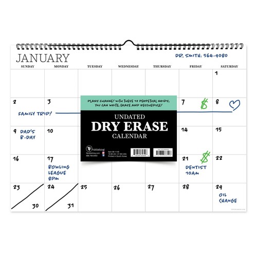 Undated dry erase - x,