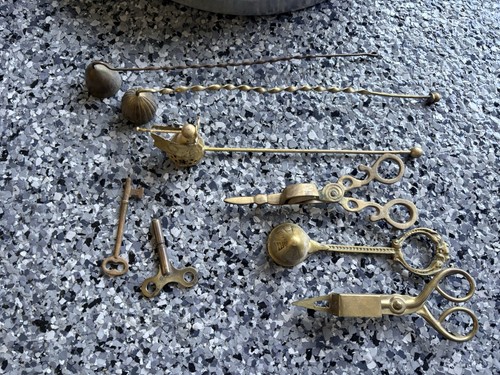 Vintage brass scissors - vintage,