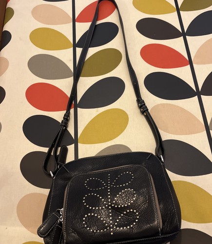 Orla kiely leather iris bag - orla, in