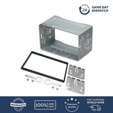 2 Din Stereo Radio Panel Slot Universal Bracket Kit Trim Equip Mounting Frame