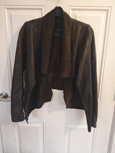 Women brown leather jacket - women's,